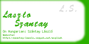 laszlo szantay business card